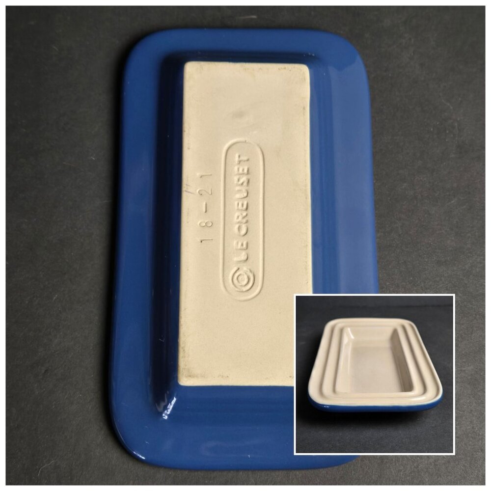 Le Creuset Cobalt Blue Butter Dish BOTTOM ONLY Replacement 18-21